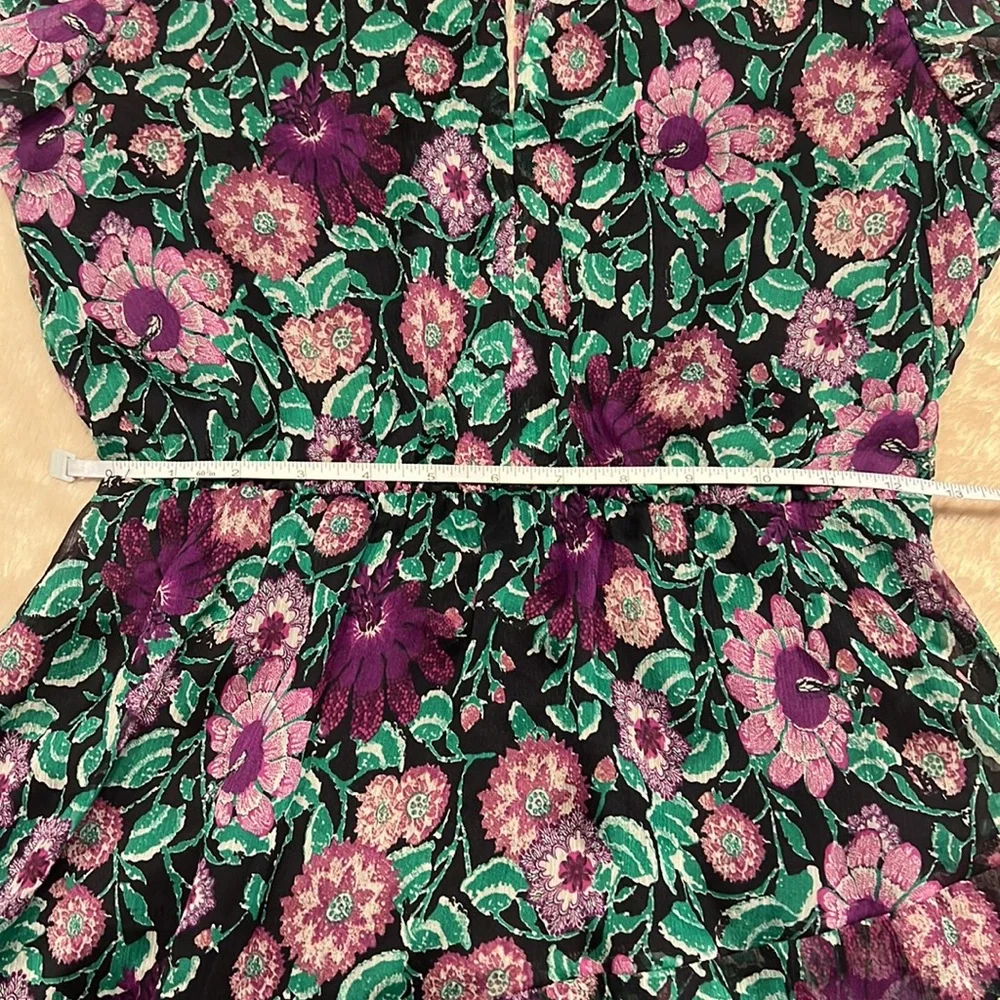 ZARA FLORAL LONG SLEEVE DRESS - Picture 13 of 16